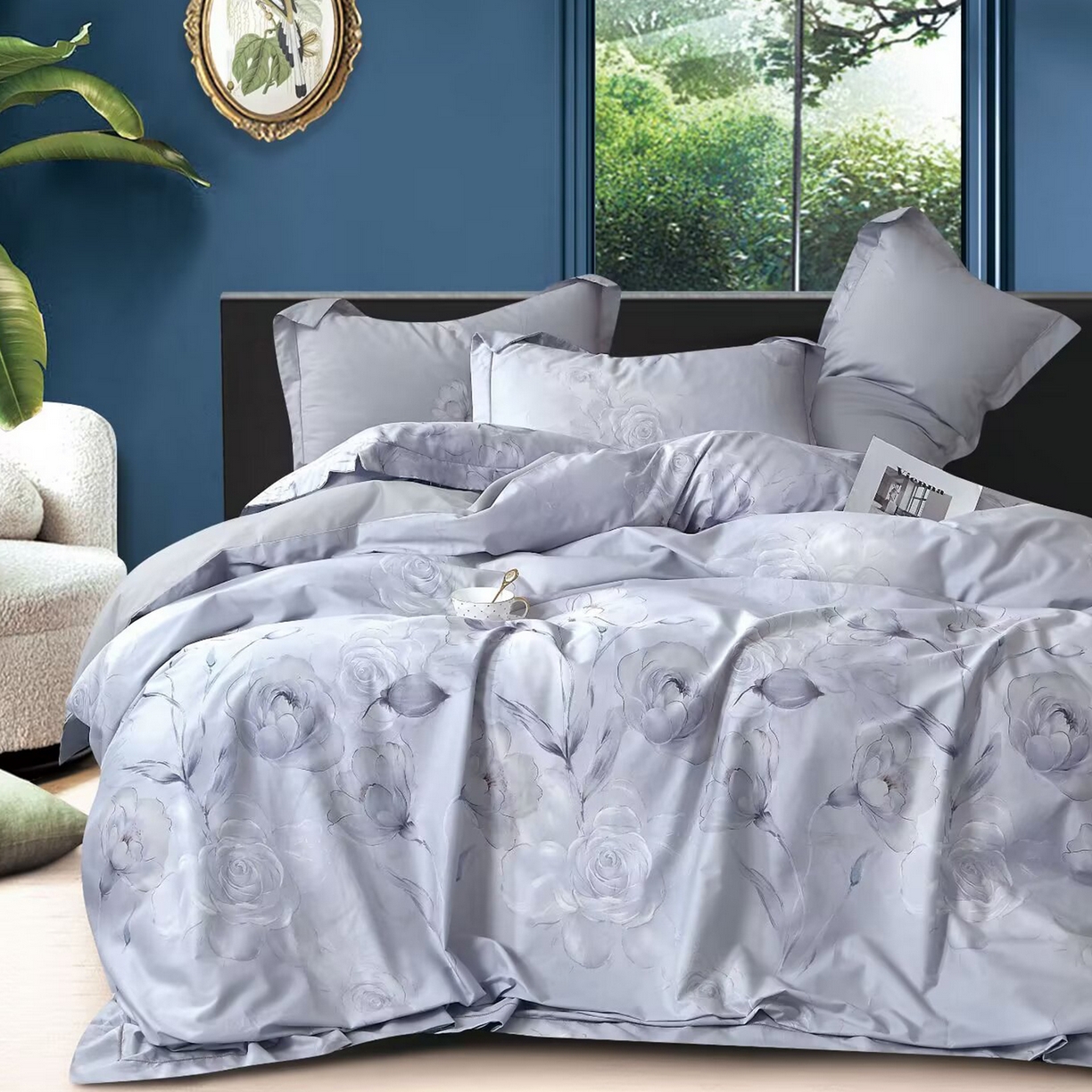 91家纺网 家纺一手货源 找家纺 （总）未来家居 JAMES KELLY （铂金凯丽）2025新款40支舒适透气全棉铂金棉长绒棉四件套