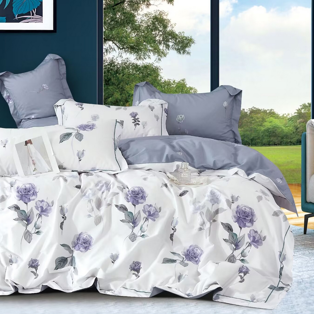 91家纺网 家纺一手货源 找家纺 （总）未来家居 JAMES KELLY （铂金凯丽）2025新款40支舒适透气全棉铂金棉长绒棉四件套