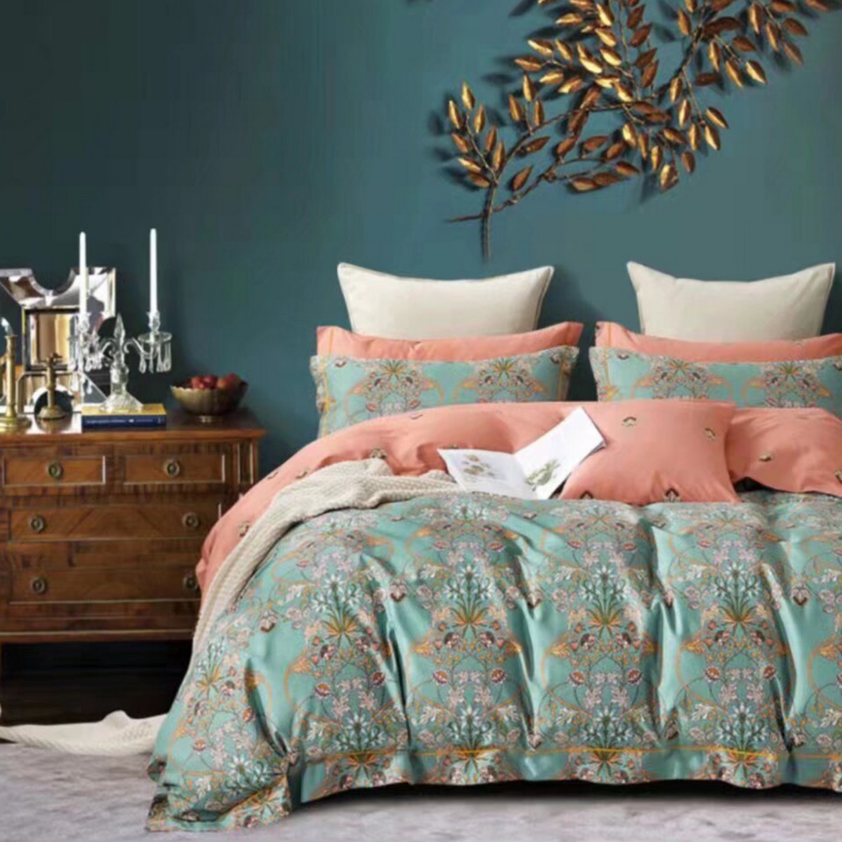 91家纺网 家纺一手货源 找家纺 （总）未来家居 JAMES KELLY （铂金凯丽）2025新款40支舒适透气全棉铂金棉长绒棉四件套