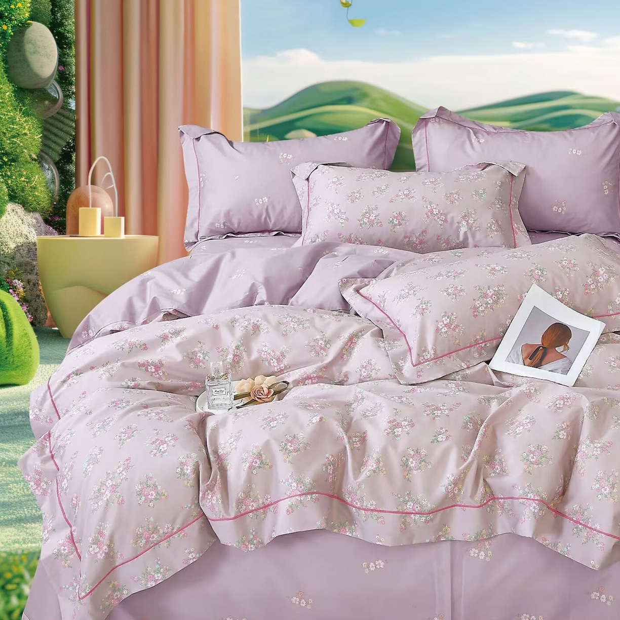 91家纺网 家纺一手货源 找家纺 （总）未来家居 JAMES KELLY （铂金凯丽）2025新款40支舒适透气全棉铂金棉长绒棉四件套