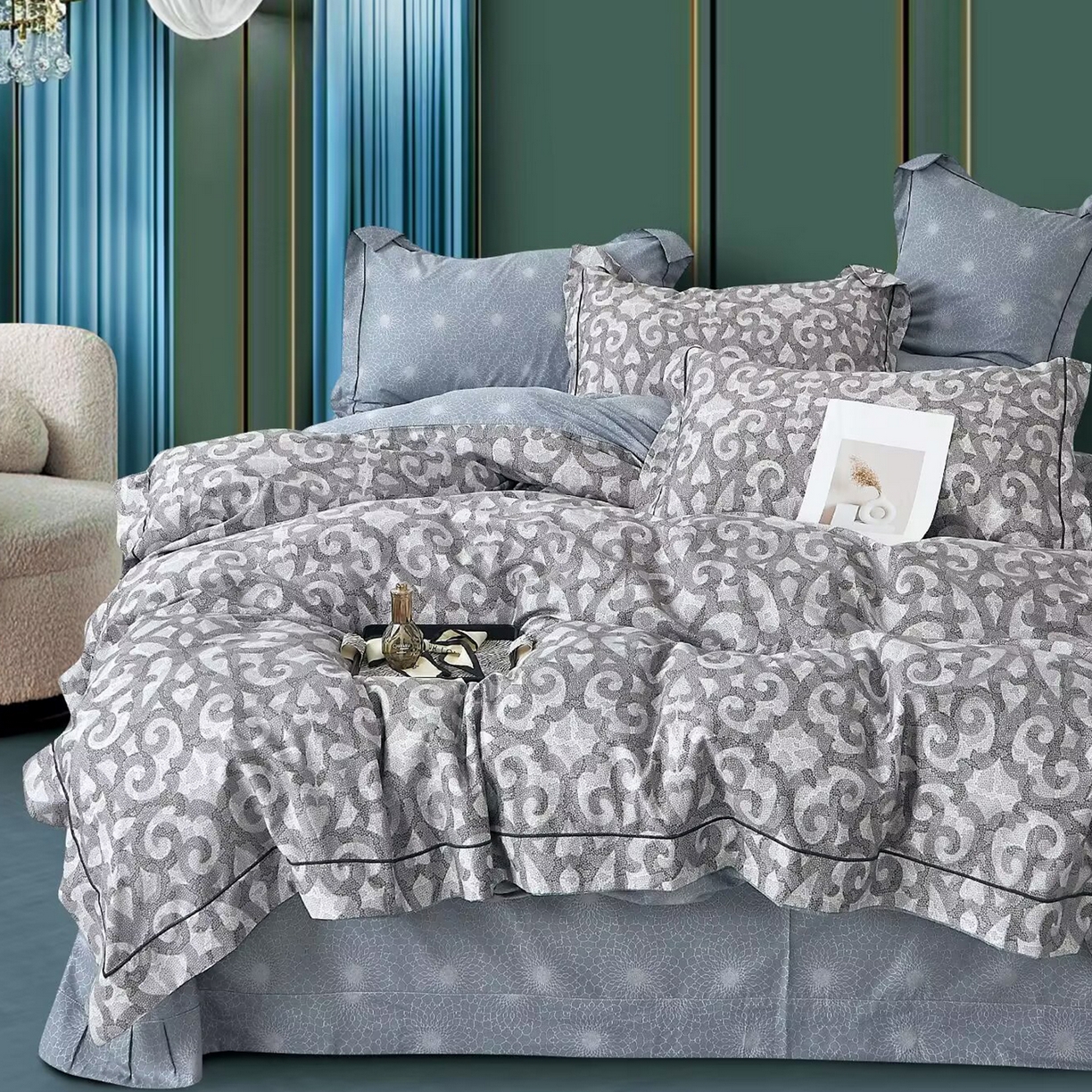 91家纺网 家纺一手货源 找家纺 （总）未来家居 JAMES KELLY （铂金凯丽）2025新款40支舒适透气全棉铂金棉长绒棉四件套