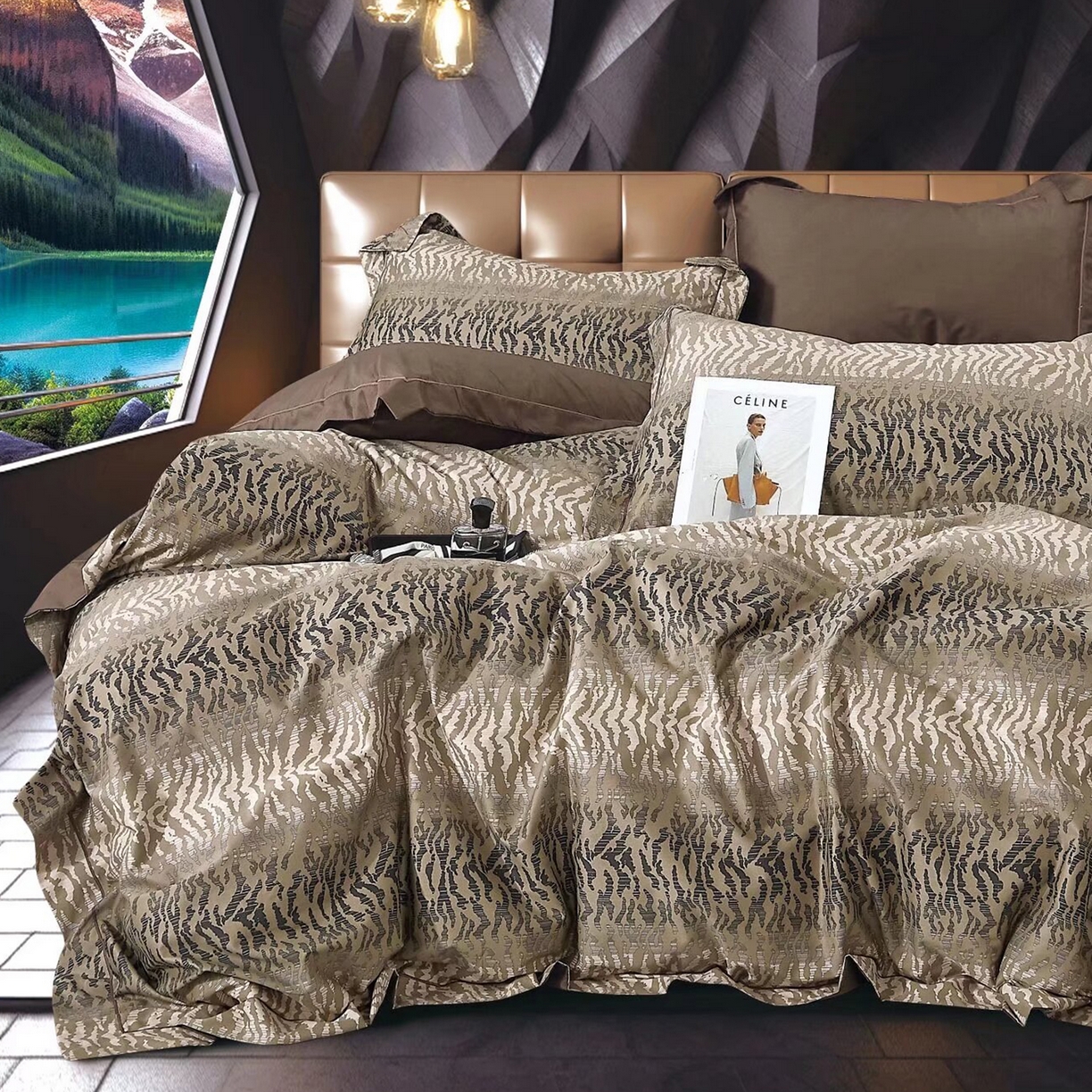 91家纺网 家纺一手货源 找家纺 （总）未来家居 JAMES KELLY （铂金凯丽）2025新款40支舒适透气全棉铂金棉长绒棉四件套