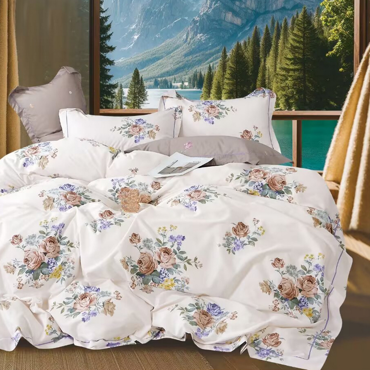 91家纺网 家纺一手货源 找家纺 （总）未来家居 JAMES KELLY （铂金凯丽）2025新款40支舒适透气全棉铂金棉长绒棉四件套