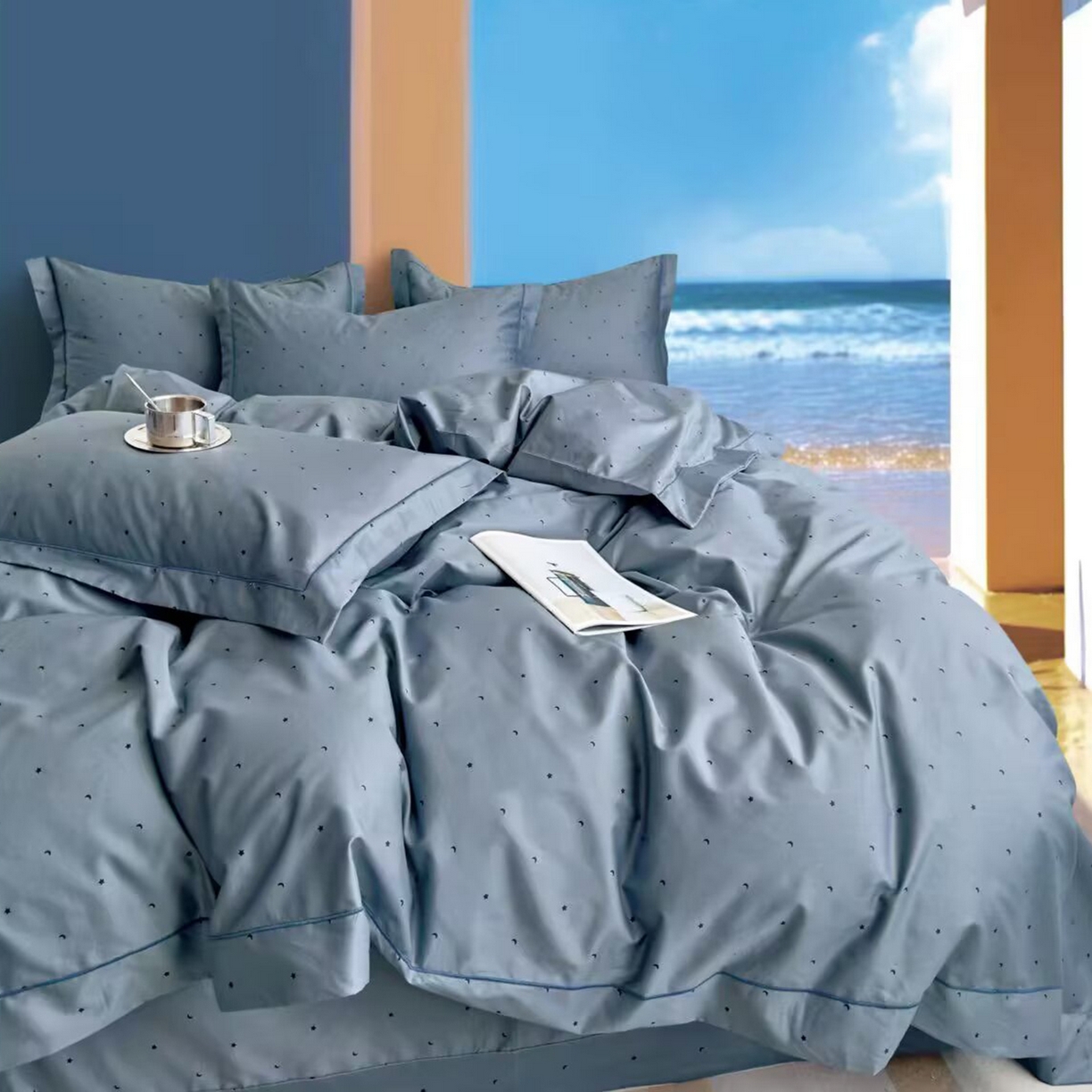 91家纺网 家纺一手货源 找家纺 （总）未来家居 JAMES KELLY （铂金凯丽）2025新款40支舒适透气全棉铂金棉长绒棉四件套