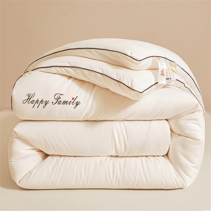 91家纺网 家纺一手货源 找家纺 雅颂缘 2025新款立体大豆纤维被加厚冬被春秋被子被芯大豆被白色