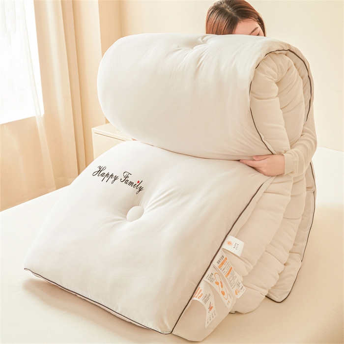 91家纺网 家纺一手货源 找家纺 雅颂缘 2025新款立体大豆纤维被加厚冬被春秋被子被芯大豆被白色