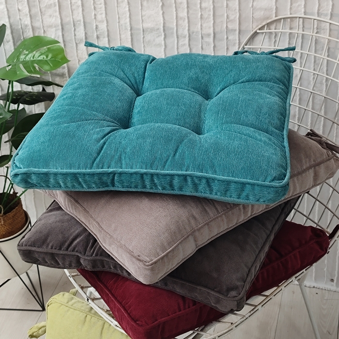 （总）李帅家居 2025新款灯芯绒立体绑带坐垫加厚立体毛绒垫子