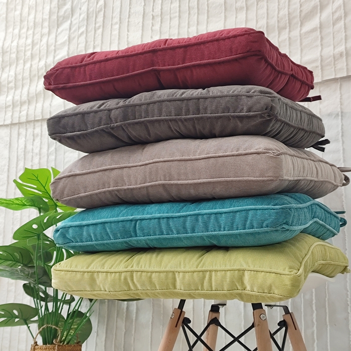 91家纺网 家纺一手货源 找家纺 （总）李帅家居 2025新款灯芯绒立体绑带坐垫加厚立体毛绒垫子