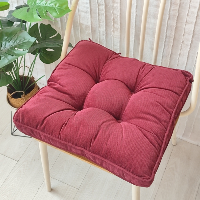 91家纺网 家纺一手货源 找家纺 （总）李帅家居 2025新款灯芯绒立体绑带坐垫加厚立体毛绒垫子