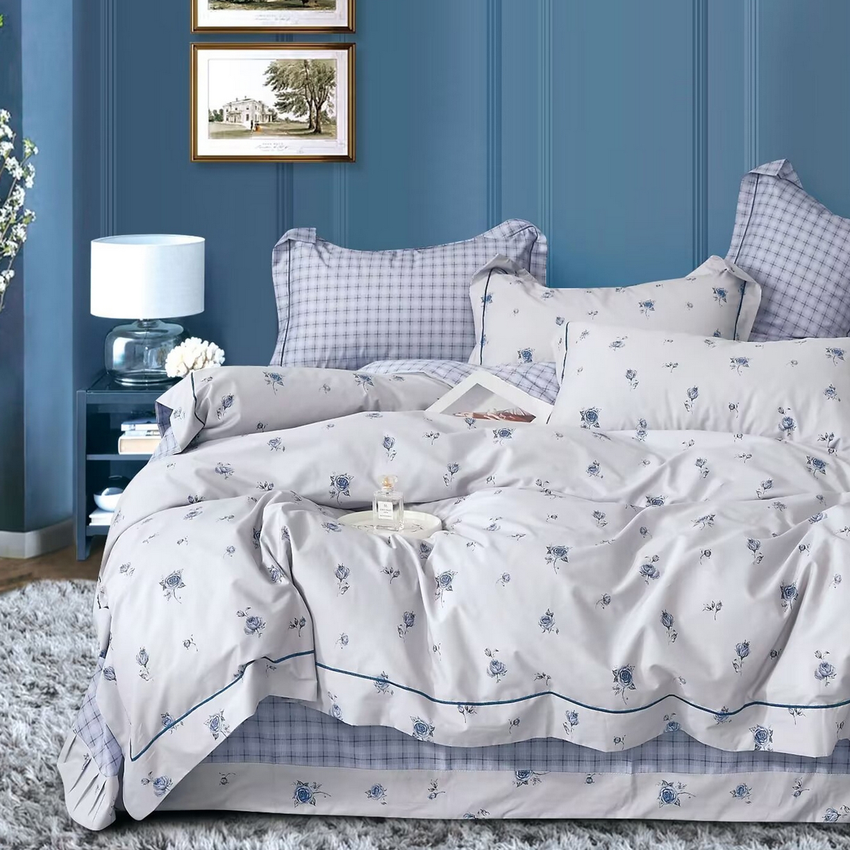 91家纺网 家纺一手货源 找家纺 （总）未来家居 JAMES KELLY （铂金凯丽）2025新款40支舒适透气全棉铂金棉长绒棉四件套