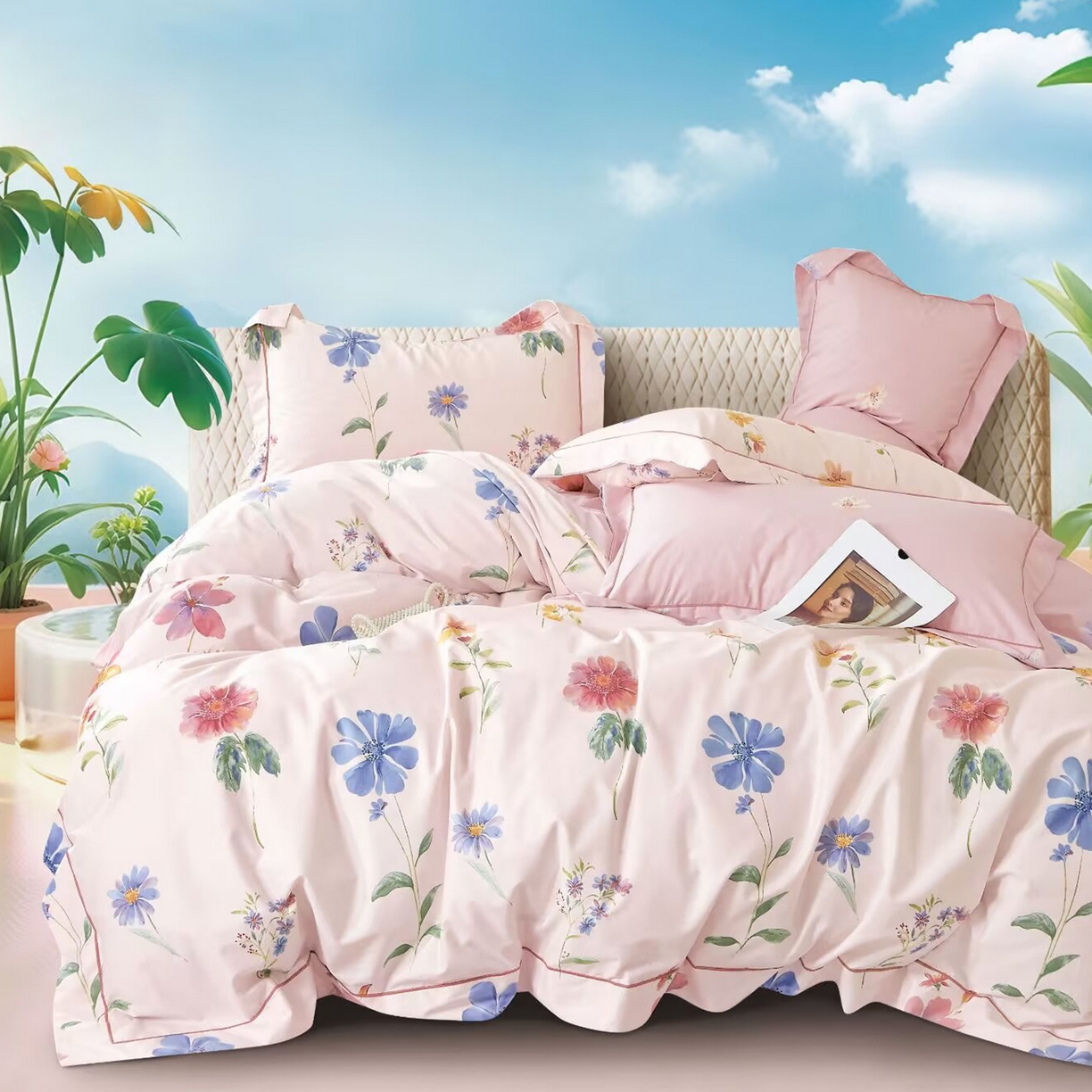 91家纺网 家纺一手货源 找家纺 （总）未来家居 JAMES KELLY （铂金凯丽）2025新款40支舒适透气全棉铂金棉长绒棉四件套