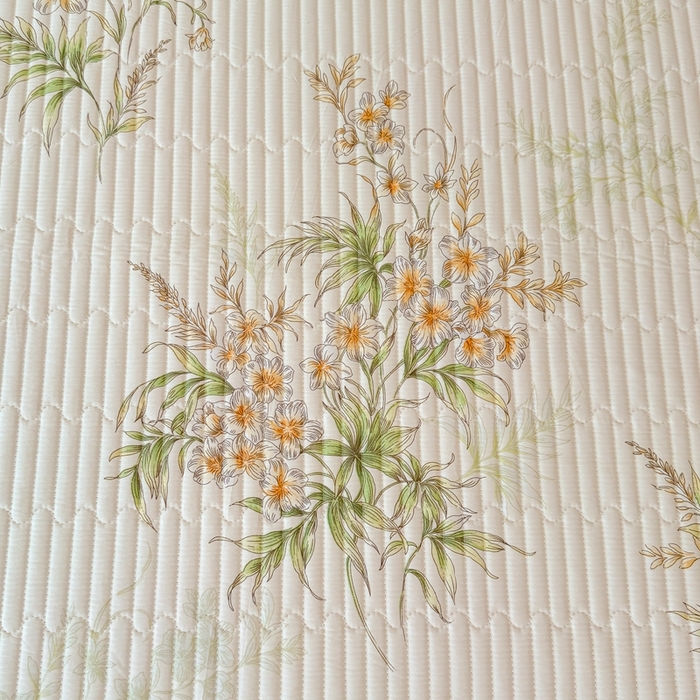 91家纺网 家纺一手货源 找家纺 雅萱家纺 2025新款棉加绒全棉填充双面可用多功能印花床盖 棉加绒棉花床盖-仙草