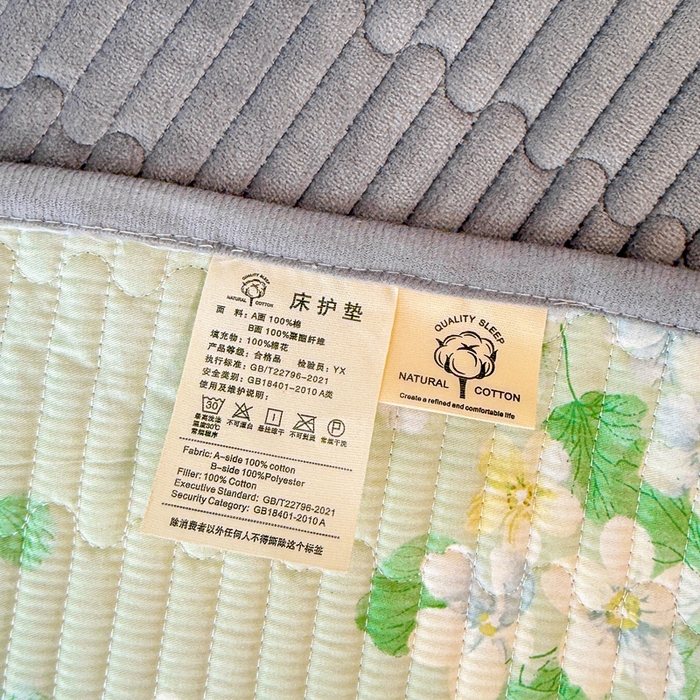 91家纺网 家纺一手货源 找家纺 雅萱家纺 2025新款棉加绒全棉填充双面可用多功能印花床盖 棉加绒棉花床盖-花漫盈香