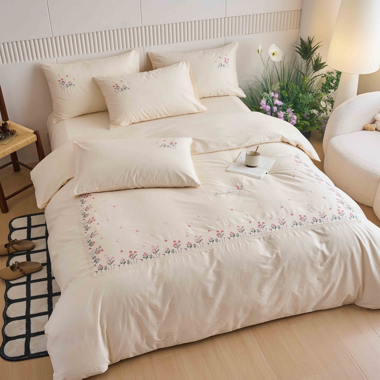 91家纺网 家纺一手货源 找家纺 （总）悦然毛巾被 2025新款全棉纯棉斜纹毛巾绣四件套