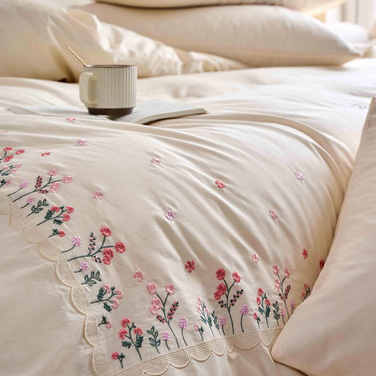 91家纺网 家纺一手货源 找家纺 （总）悦然毛巾被 2025新款全棉纯棉斜纹毛巾绣四件套