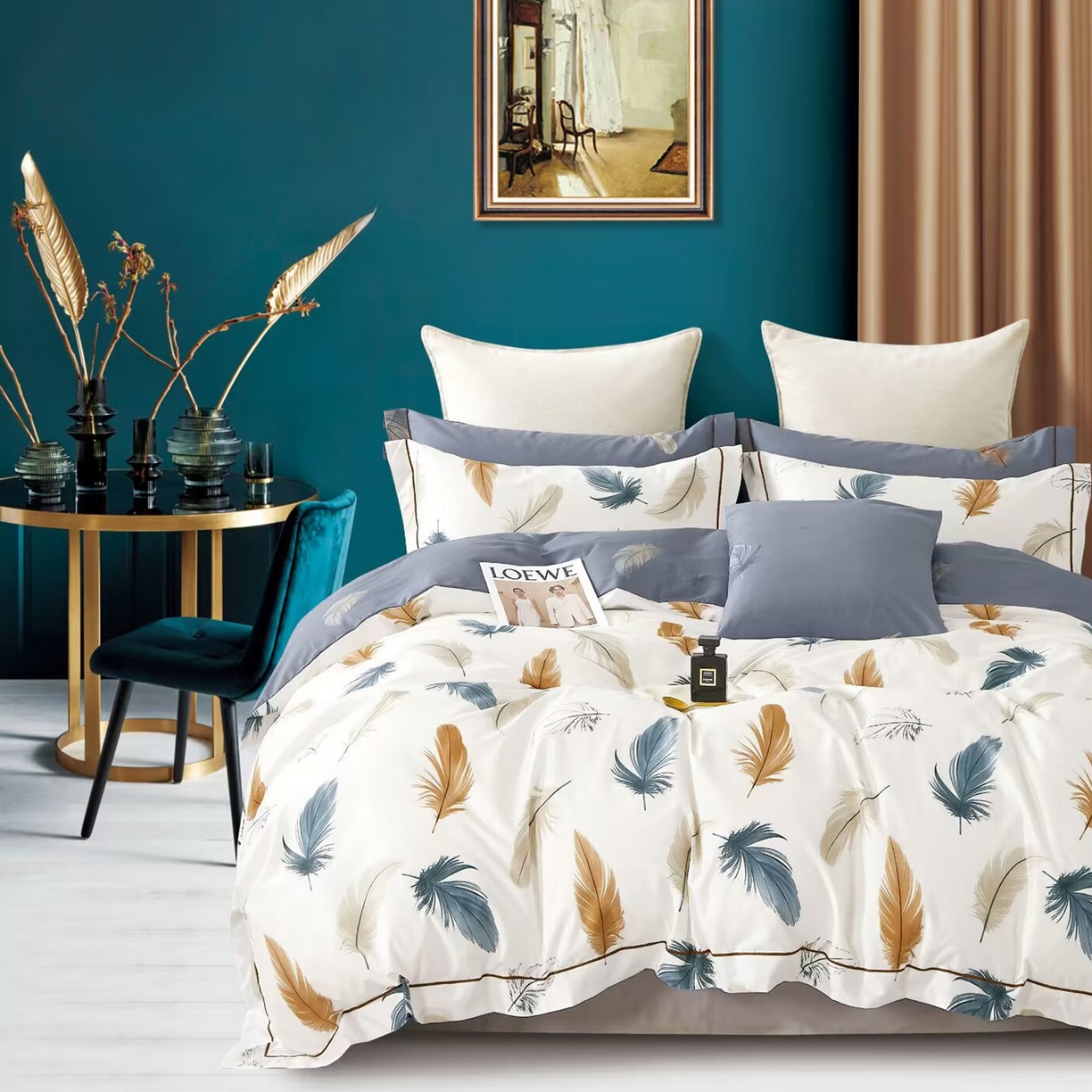 91家纺网 家纺一手货源 找家纺 （总）未来家居 JAMES KELLY （铂金凯丽）2025新款40支舒适透气全棉铂金棉长绒棉四件套