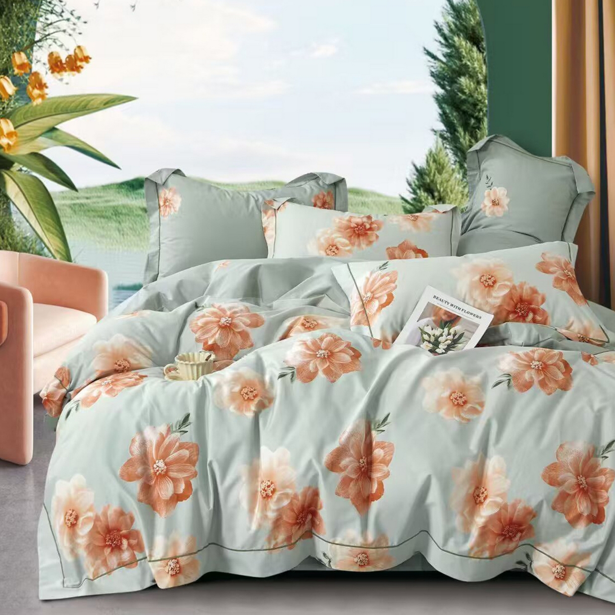 91家纺网 家纺一手货源 找家纺 （总）未来家居 JAMES KELLY （铂金凯丽）2025新款40支舒适透气全棉铂金棉长绒棉四件套