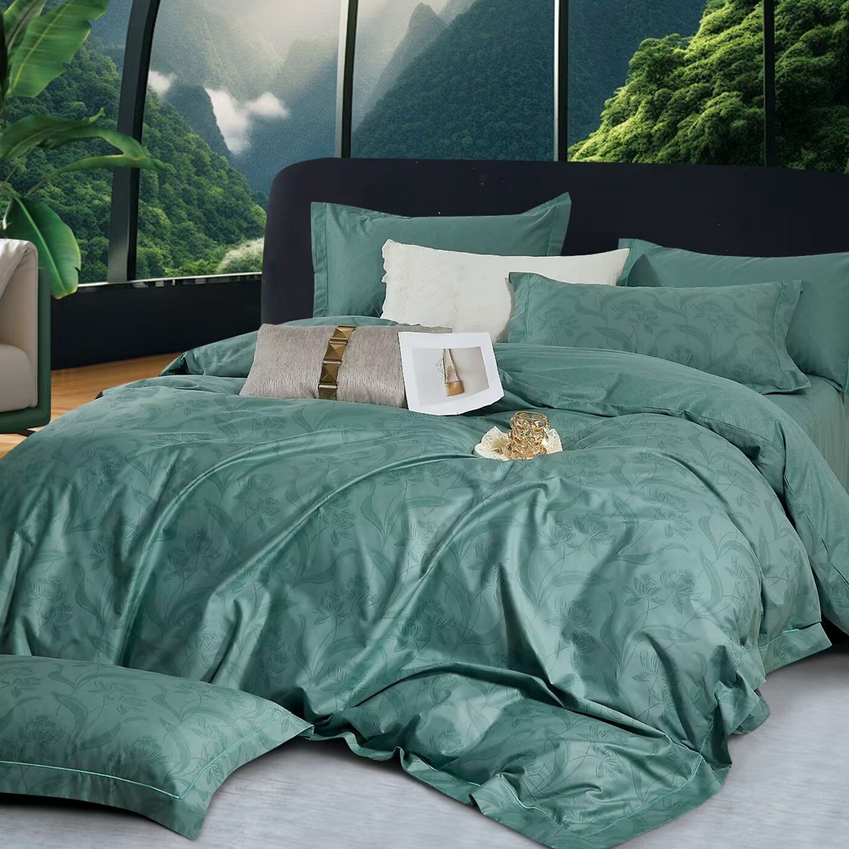 91家纺网 家纺一手货源 找家纺 （总）未来家居 JAMES KELLY （铂金凯丽）2025新款40支舒适透气全棉铂金棉长绒棉四件套