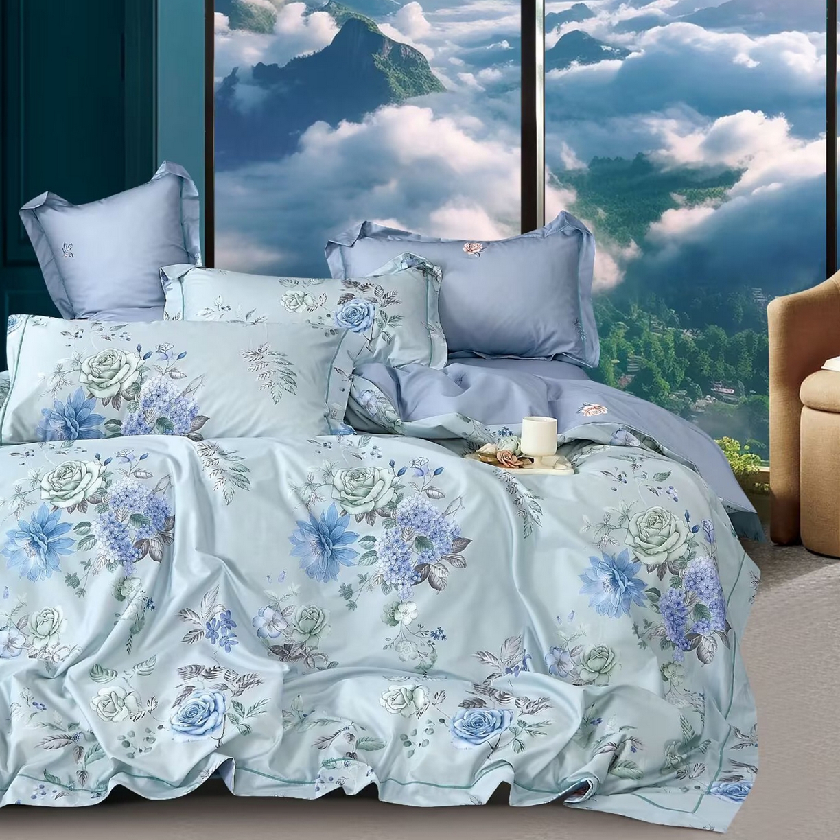 91家纺网 家纺一手货源 找家纺 （总）未来家居 JAMES KELLY （铂金凯丽）2025新款40支舒适透气全棉铂金棉长绒棉四件套