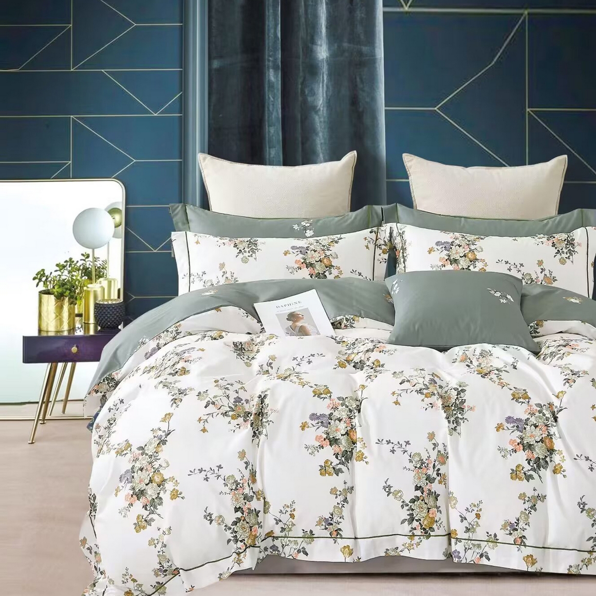 91家纺网 家纺一手货源 找家纺 （总）未来家居 JAMES KELLY （铂金凯丽）2025新款40支舒适透气全棉铂金棉长绒棉四件套