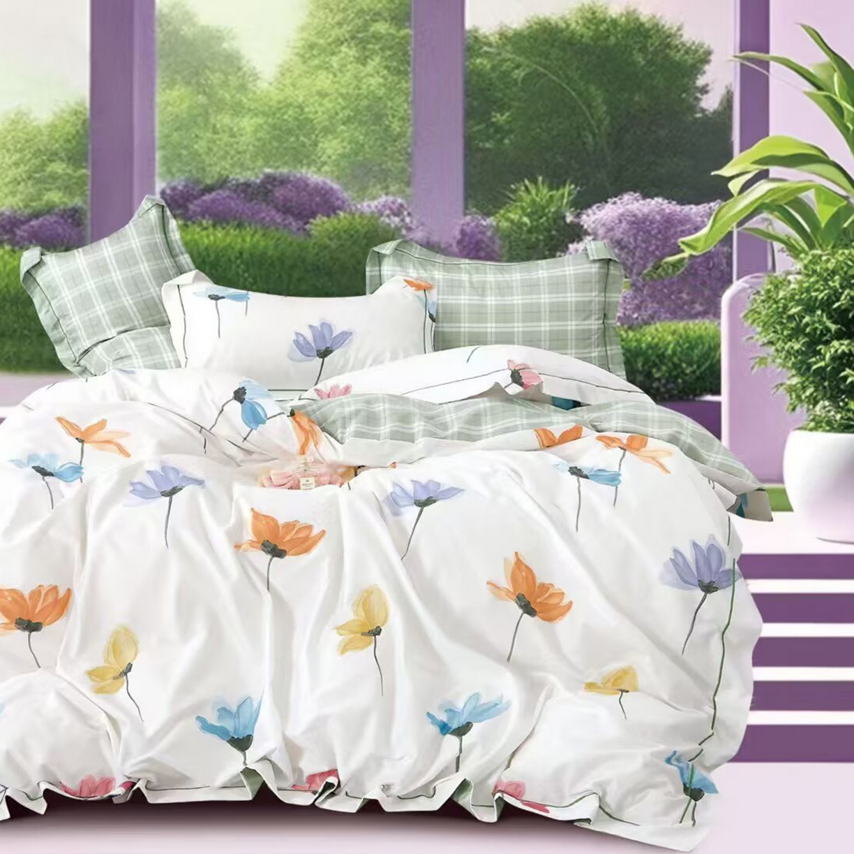 91家纺网 家纺一手货源 找家纺 （总）未来家居 JAMES KELLY （铂金凯丽）2025新款40支舒适透气全棉铂金棉长绒棉四件套