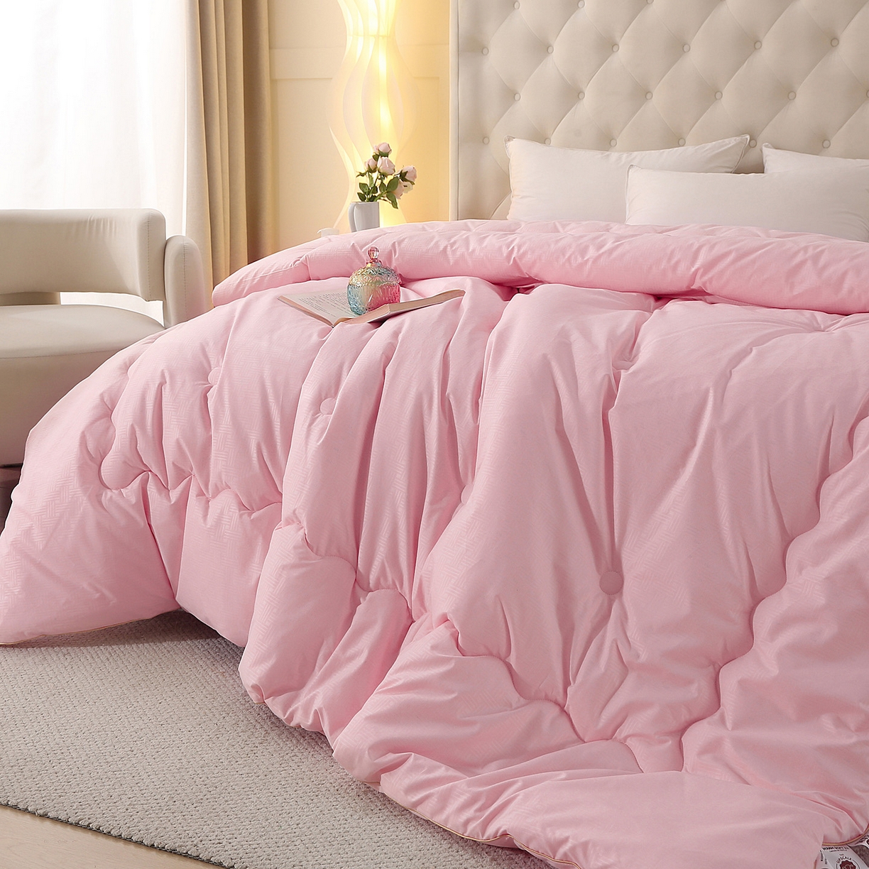 91家纺网 家纺一手货源 找家纺 （总）金泰莱 2025新款A类针织澳洲进口压花羊毛被被子被芯