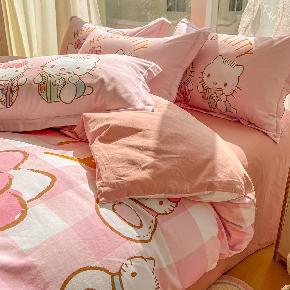 91家纺网 家纺一手货源 找家纺 （总）浩诚 2025新款三丽鸥专版全棉磨毛纯棉四件套