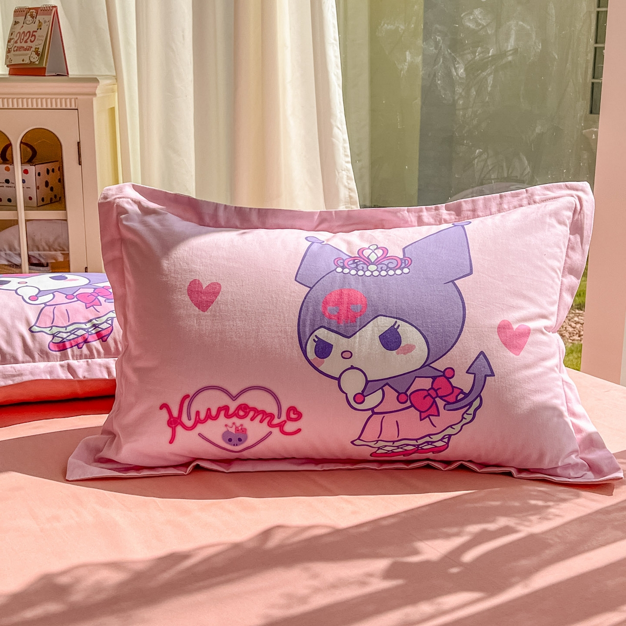 91家纺网 家纺一手货源 找家纺 浩诚 2025新款三丽鸥专版全棉磨毛纯棉四件套 女王库洛米