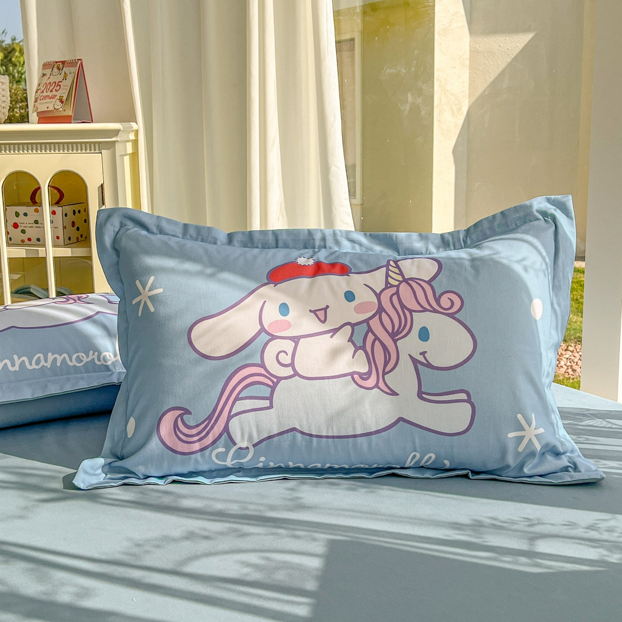 91家纺网 家纺一手货源 找家纺 浩诚 2025新款三丽鸥专版全棉磨毛纯棉四件套 旋转玉桂狗