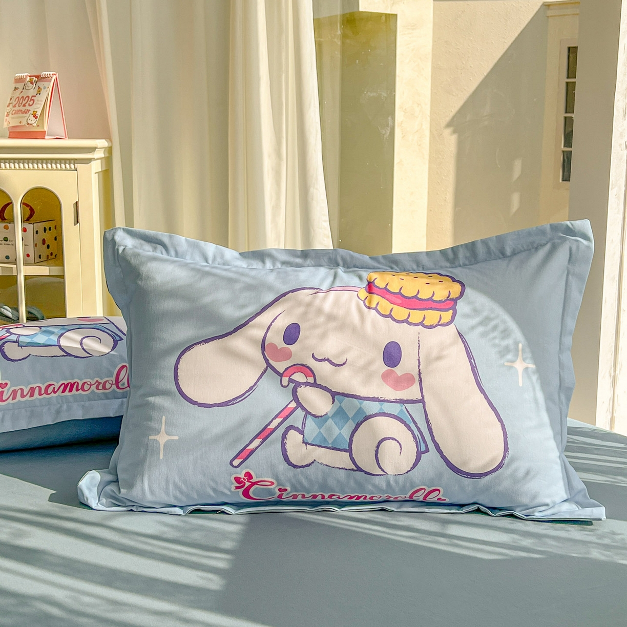 91家纺网 家纺一手货源 找家纺 浩诚 2025新款三丽鸥专版全棉磨毛纯棉四件套 魔法玉桂狗