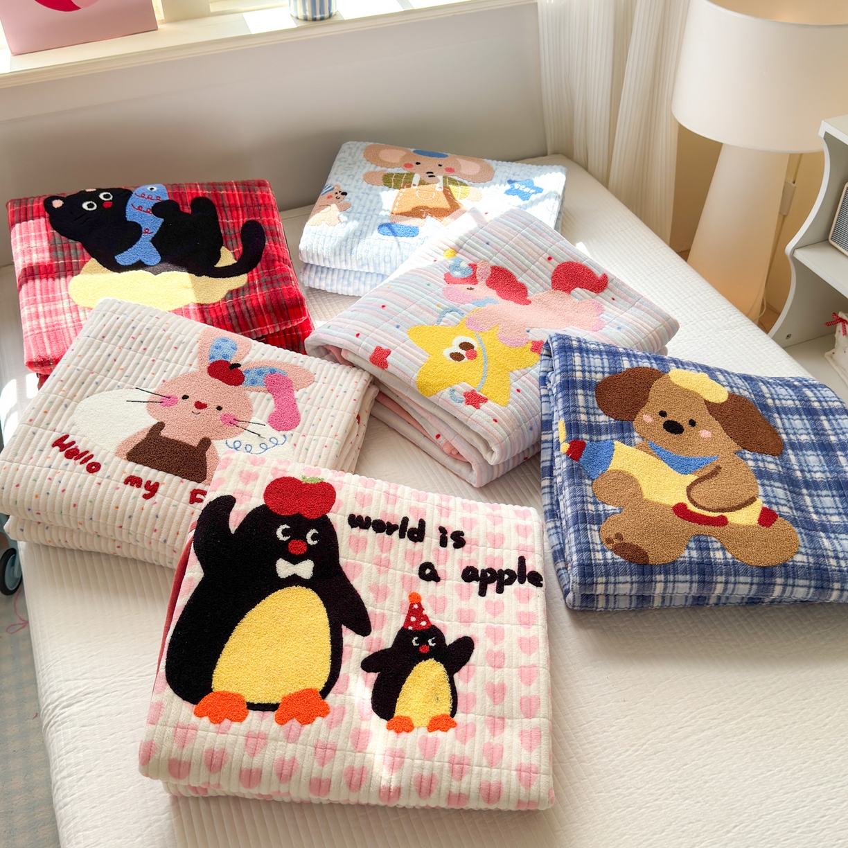 91家纺网 家纺一手货源 找家纺 （总）寐居家纺 2025新款A类牛奶绒毛巾绣床盖