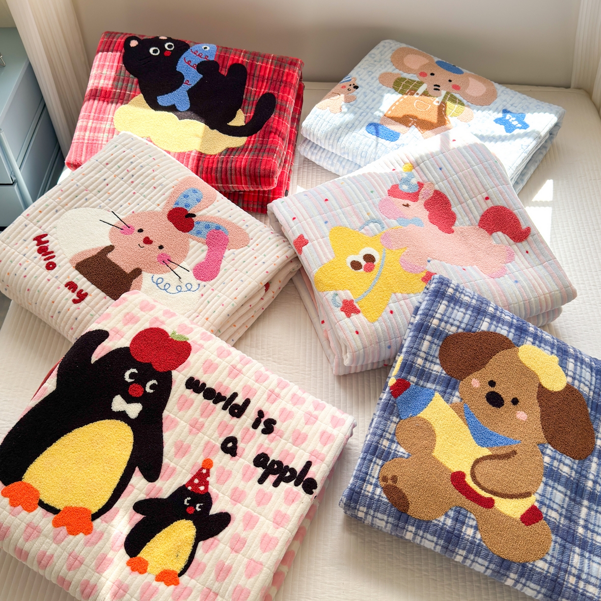 91家纺网 家纺一手货源 找家纺 （总）寐居家纺 2025新款A类牛奶绒毛巾绣床盖