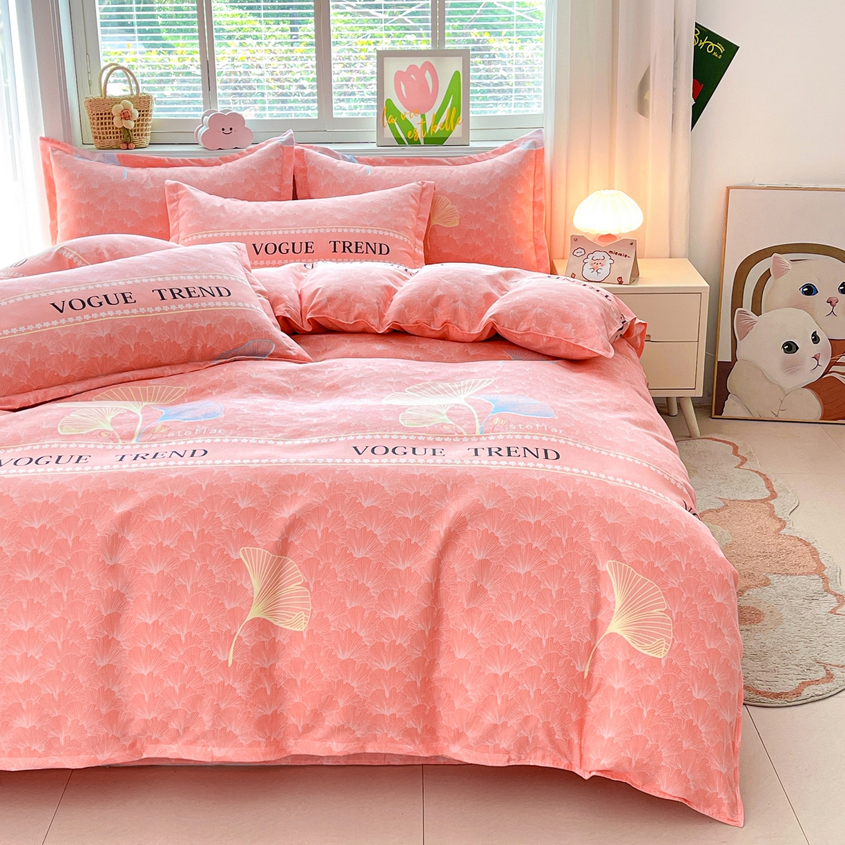 91家纺网 家纺一手货源 找家纺  爱一个家 2025新款植物羊绒四件套  金枝玉叶