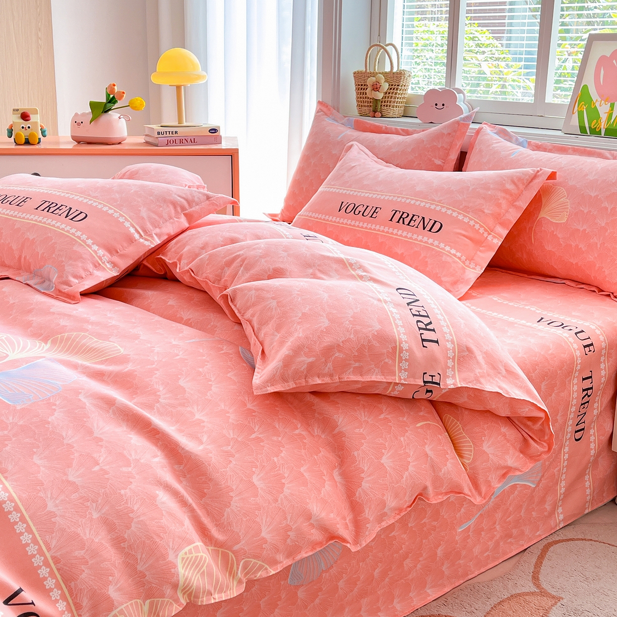 91家纺网 家纺一手货源 找家纺  爱一个家 2025新款植物羊绒四件套  金枝玉叶