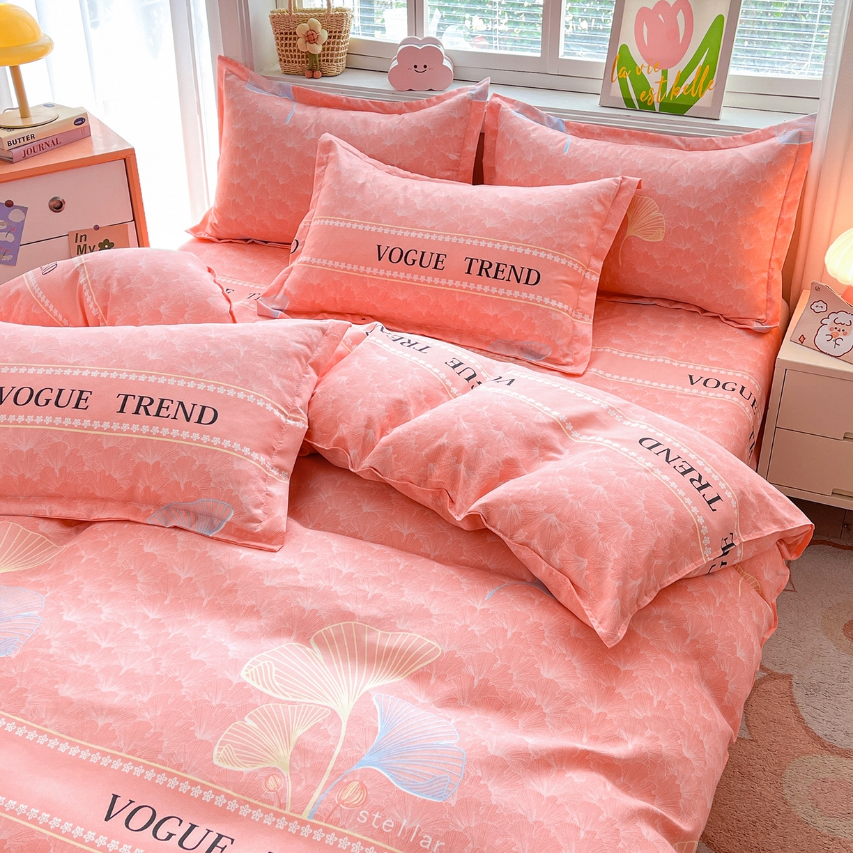 91家纺网 家纺一手货源 找家纺  爱一个家 2025新款植物羊绒四件套  金枝玉叶