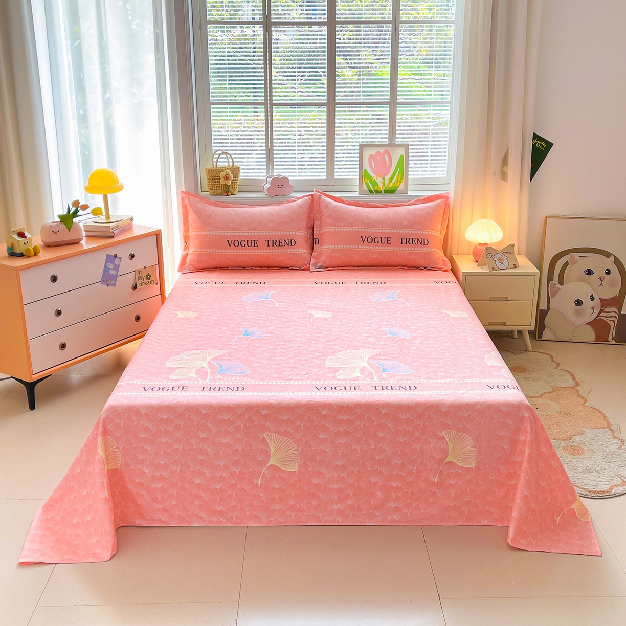 91家纺网 家纺一手货源 找家纺  爱一个家 2025新款植物羊绒四件套  金枝玉叶