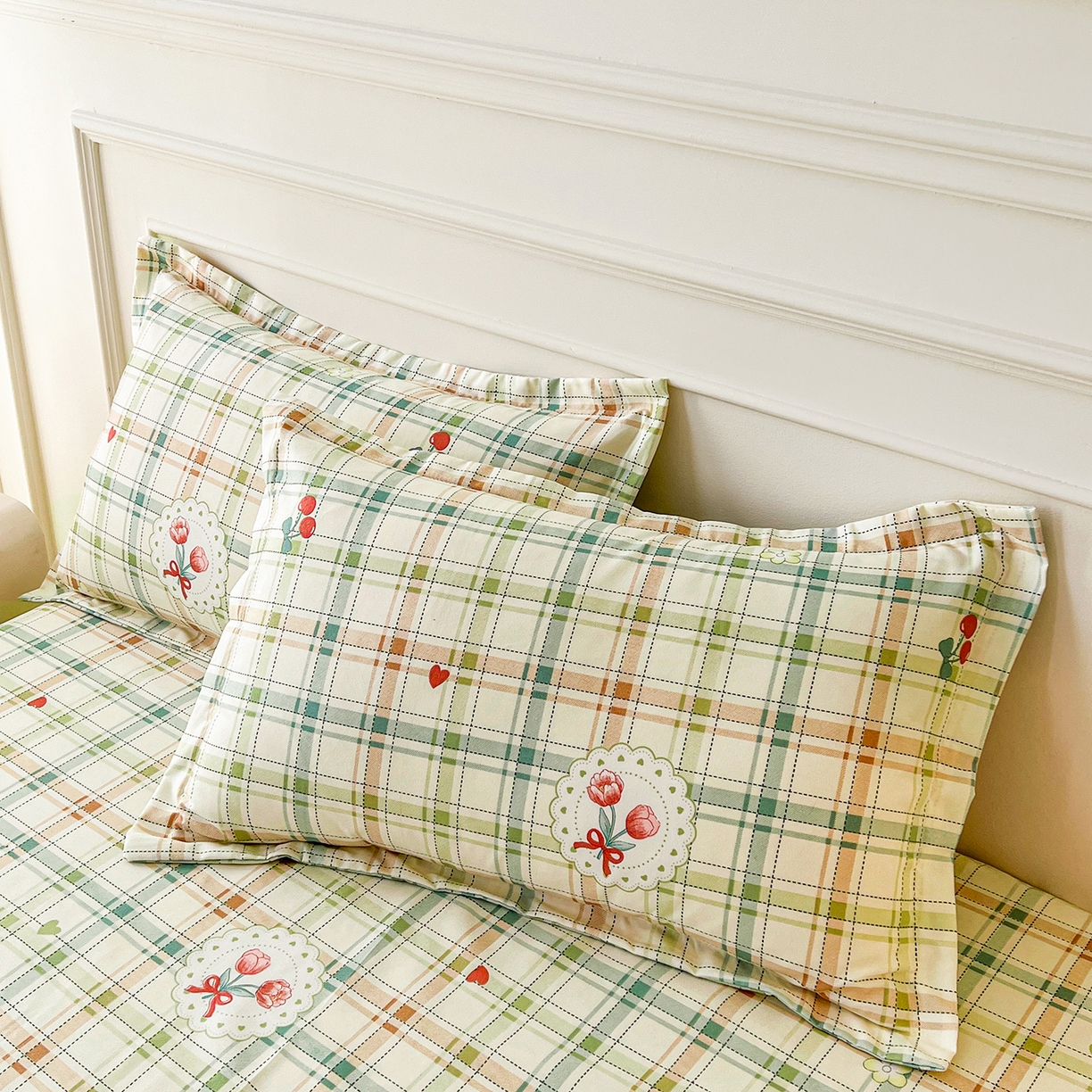 91家纺网 家纺一手货源 找家纺  爱一个家 2025新款植物羊绒四件套 甜梦格