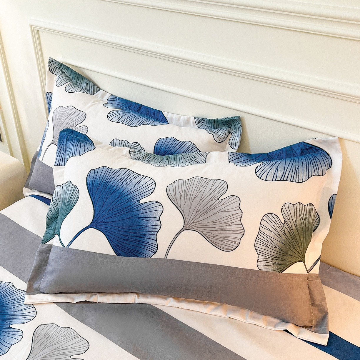 91家纺网 家纺一手货源 找家纺  爱一个家 2025新款植物羊绒四件套 杏叶声声