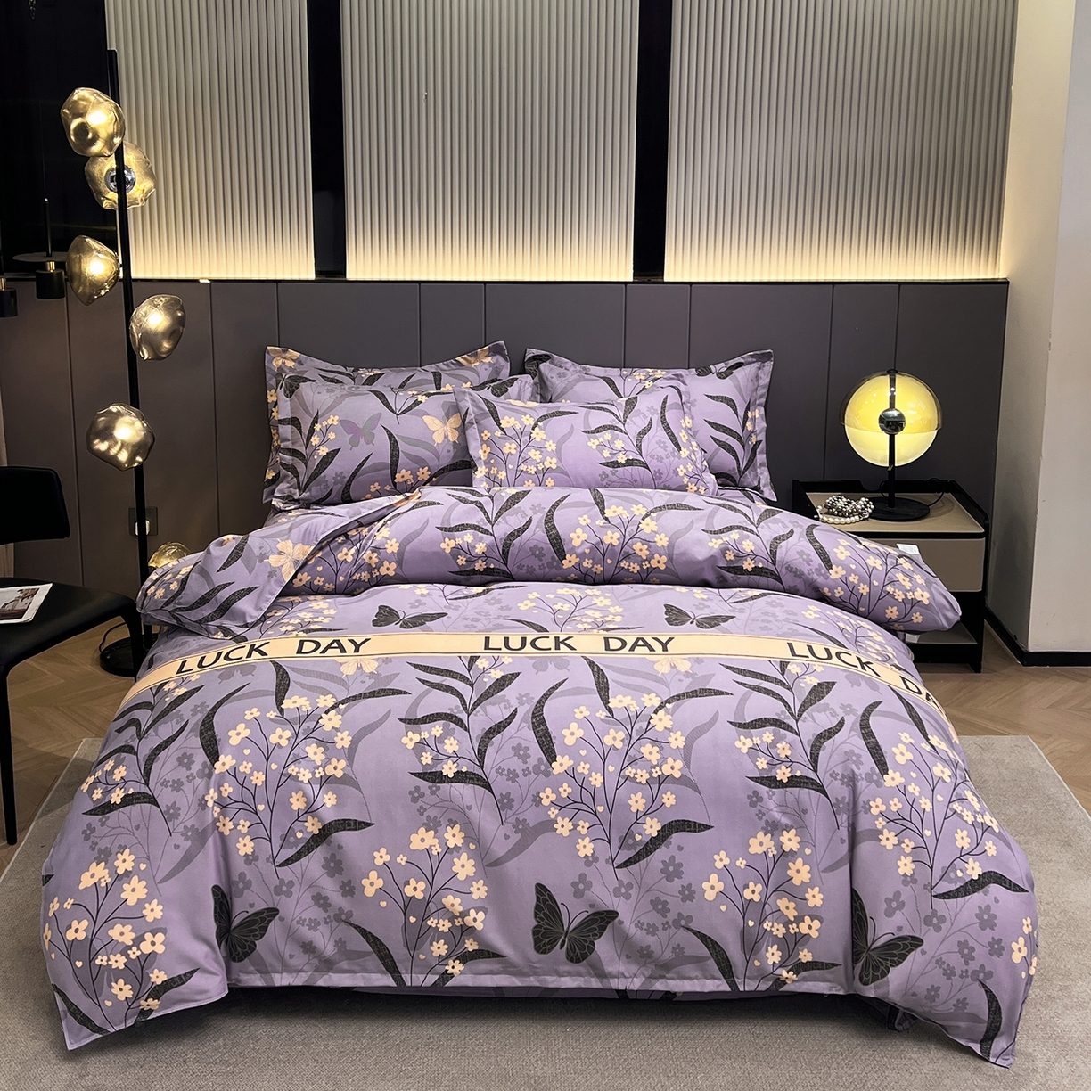  爱一个家 2025新款植物羊绒四件套 幸运日