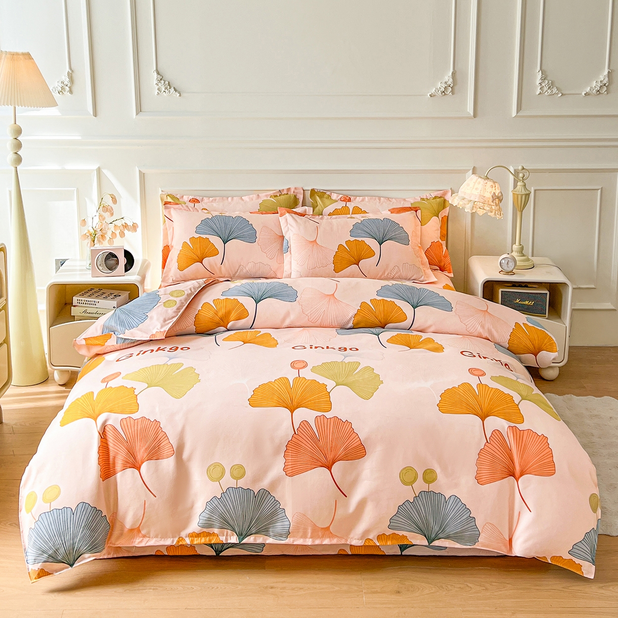 爱一个家 2025新款植物羊绒四件套 银杏知秋