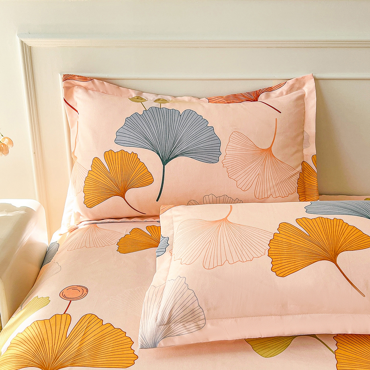 91家纺网 家纺一手货源 找家纺 爱一个家 2025新款植物羊绒四件套 银杏知秋