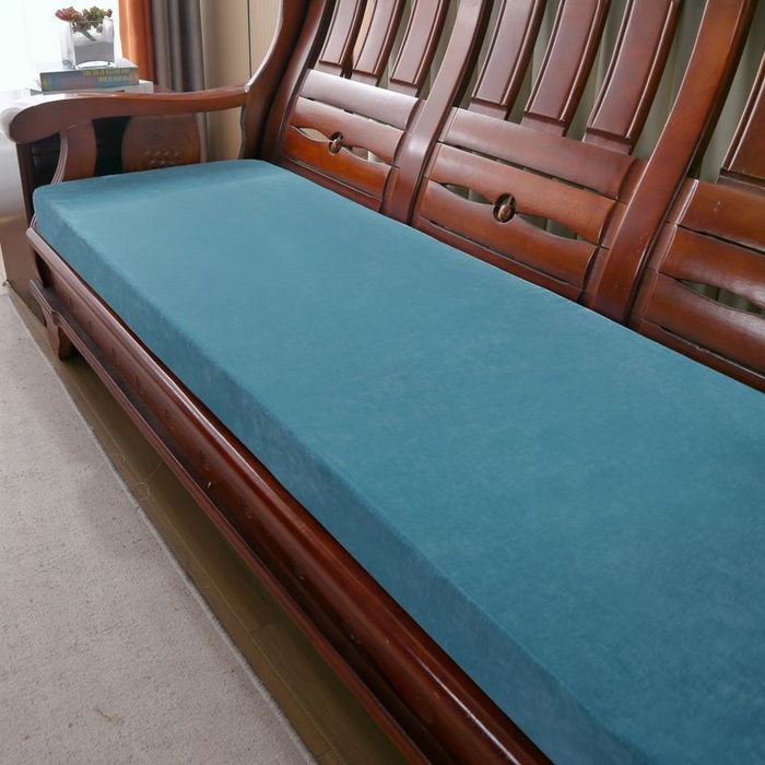 米莱家纺 2025新款中式风格沙发坐垫椅垫 绒-纯蓝