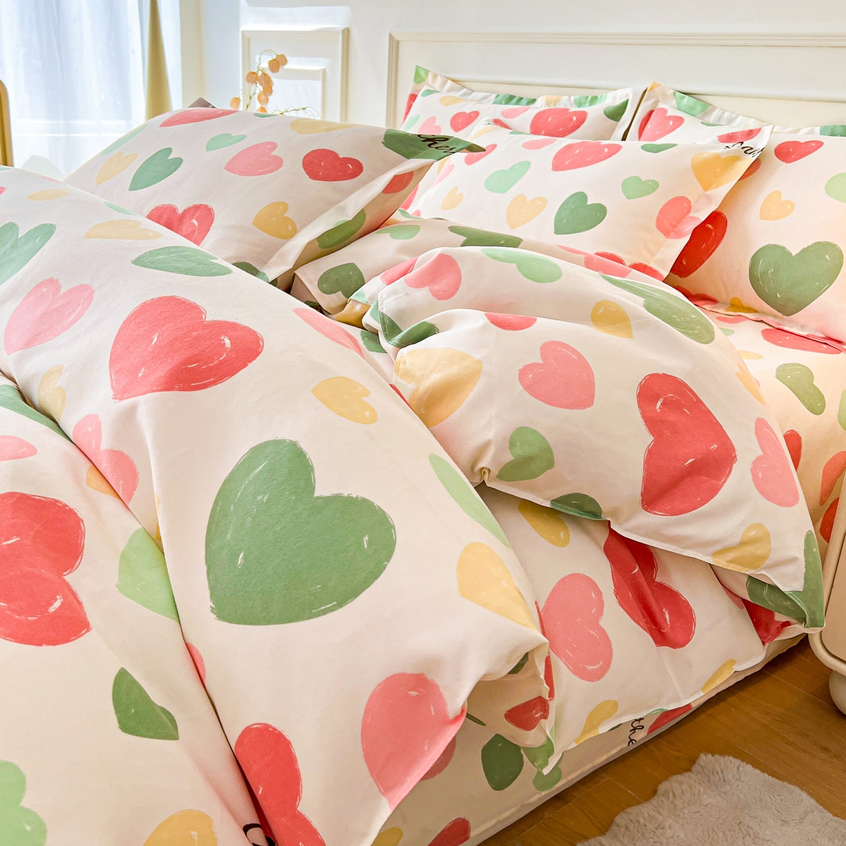 91家纺网 家纺一手货源 找家纺  爱一个家 2025新款植物羊绒四件套 自由心灵