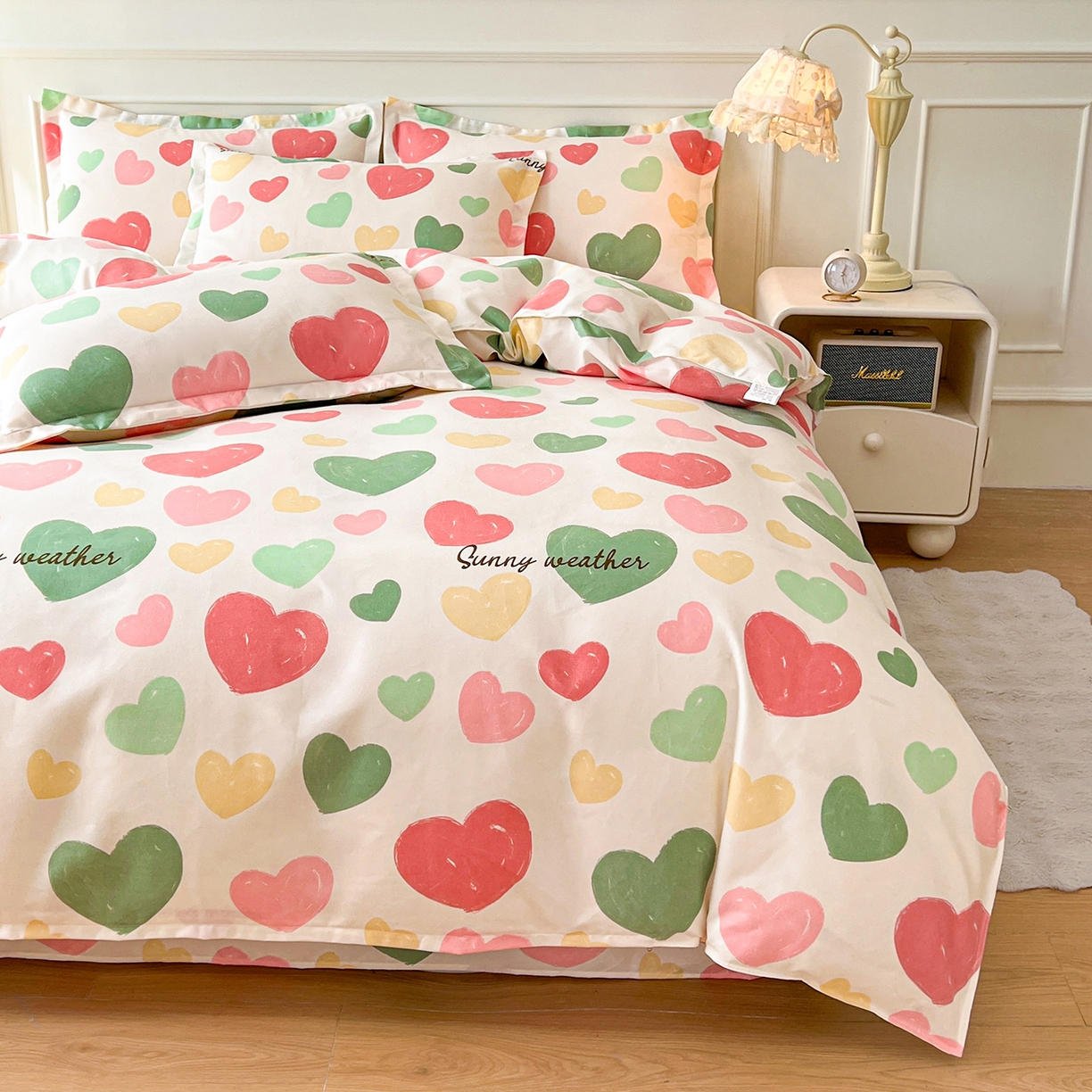 91家纺网 家纺一手货源 找家纺  爱一个家 2025新款植物羊绒四件套 自由心灵