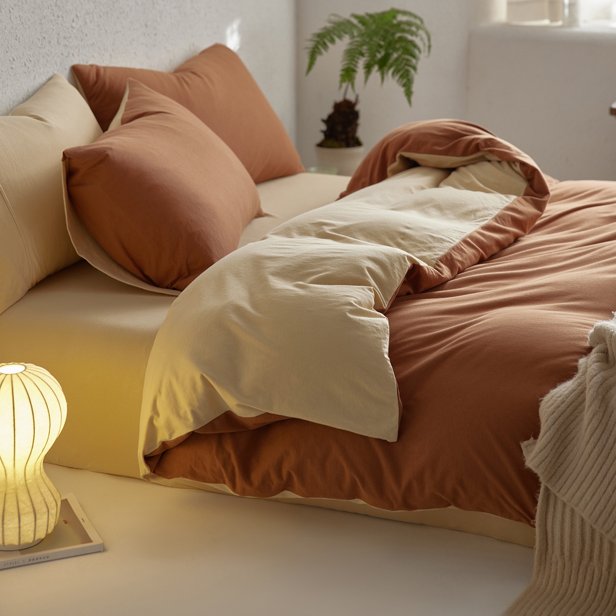 91家纺网 家纺一手货源 找家纺 （总）风向标家纺 2025新款亲肤舒适赛络棉全棉纯棉针织棉（螺旋纱）四件套