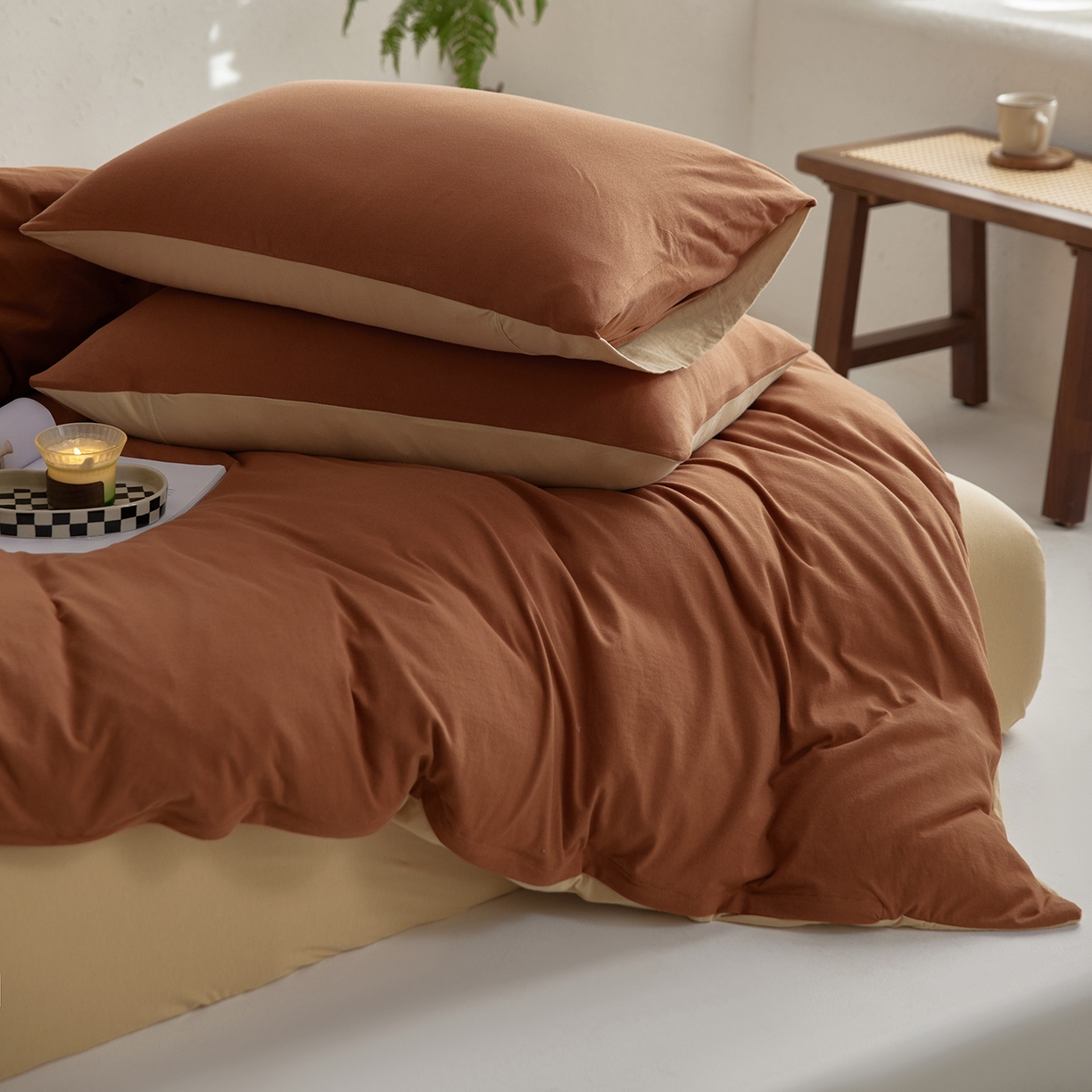 91家纺网 家纺一手货源 找家纺 （总）风向标家纺 2025新款亲肤舒适赛络棉全棉纯棉针织棉（螺旋纱）四件套