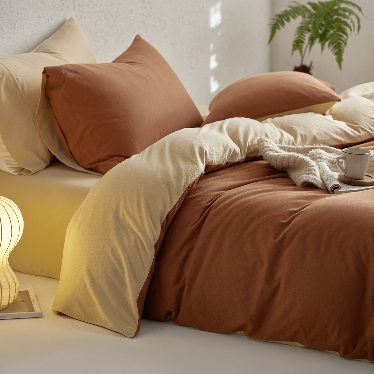 91家纺网 家纺一手货源 找家纺 （总）风向标家纺 2025新款亲肤舒适赛络棉全棉纯棉针织棉（螺旋纱）四件套