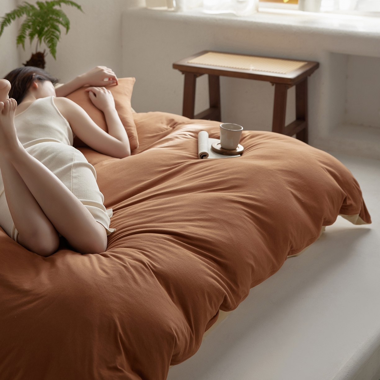 91家纺网 家纺一手货源 找家纺 （总）风向标家纺 2025新款亲肤舒适赛络棉全棉纯棉针织棉（螺旋纱）四件套