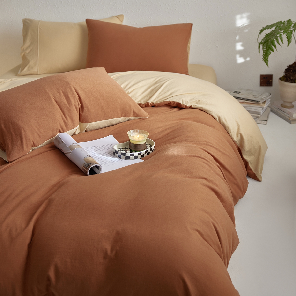 91家纺网 家纺一手货源 找家纺 （总）风向标家纺 2025新款亲肤舒适赛络棉全棉纯棉针织棉（螺旋纱）四件套