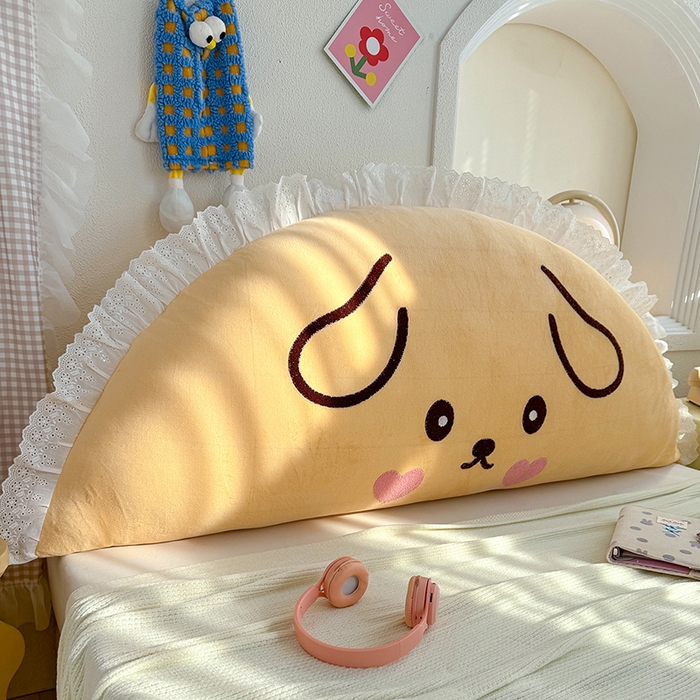 乐坊 2025新款牛奶绒床头大靠背 晚安狗